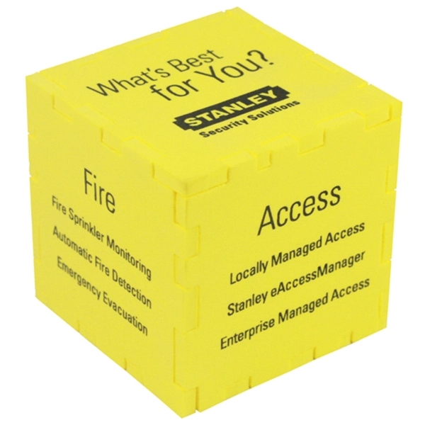 Desktop puzzle foam cube, 4.5" - assembled... from ASI 54886 Foamworx / FoamWorx