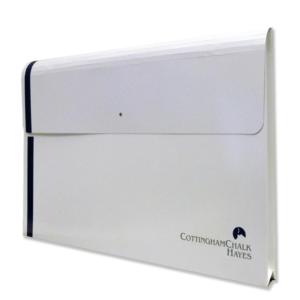 Printed Portfolio with sealed with a sealed 1-1/2" expansion gusset measures... from ASI 32050 Admore / Admore®