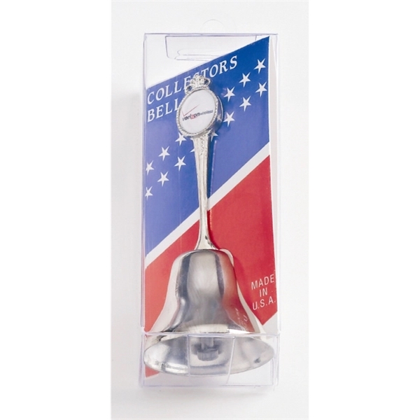 Silver finish dinner bell souvenir collectible with emblem.... from ASI 68760 Marken Industries / Marken