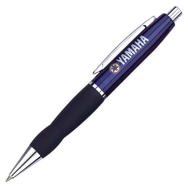 Pen with click-action mechanism and contour rubber grip.... from ASI 79535 Primetime / Primetime