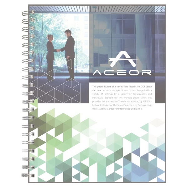 8.5" x 11" notebook, semi-transparent natural poly front cover, full color... from ASI 91340 Journalbooks/Timeplanner Calendars