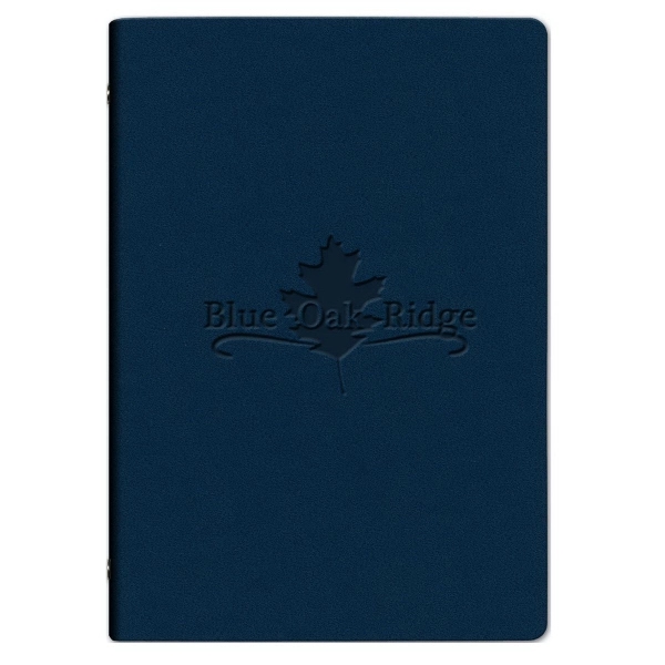 Refillable three-ring leather binders with foil or deboss imprint and 100... from ASI 91340 Journalbooks/Timeplanner Calendars