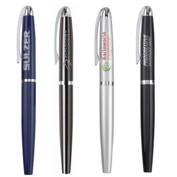 Cap-off roller pen features solid brass construction barrel.... from ASI 31517 Admart Products / Admart Line