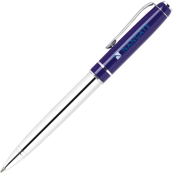 Aluminum twist-action pen with a laquered colored cap, enamel coating finish,... from ASI 68190 Lungsal / Lungsal