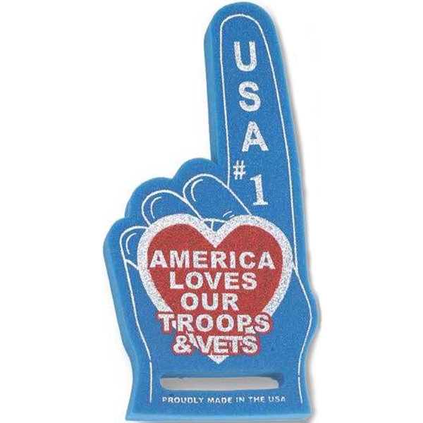 The foam finger is available in different colors.... from ASI 42155 Amerifoam® - The House of Foam