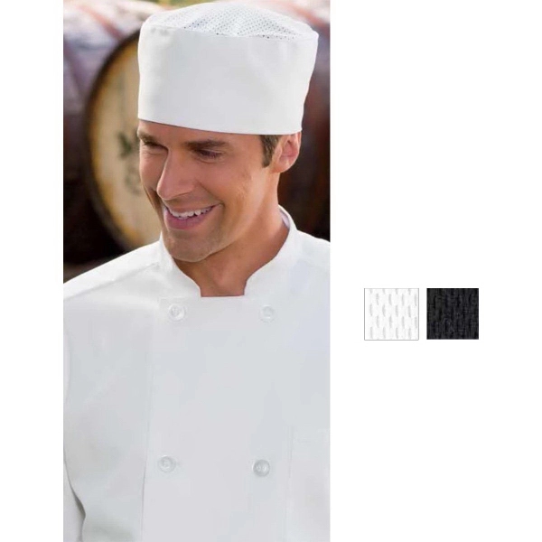 Chef's beanie made of 65/35 poly cotton twill featuring a mesh... from ASI 36558 Aprons, Etc.