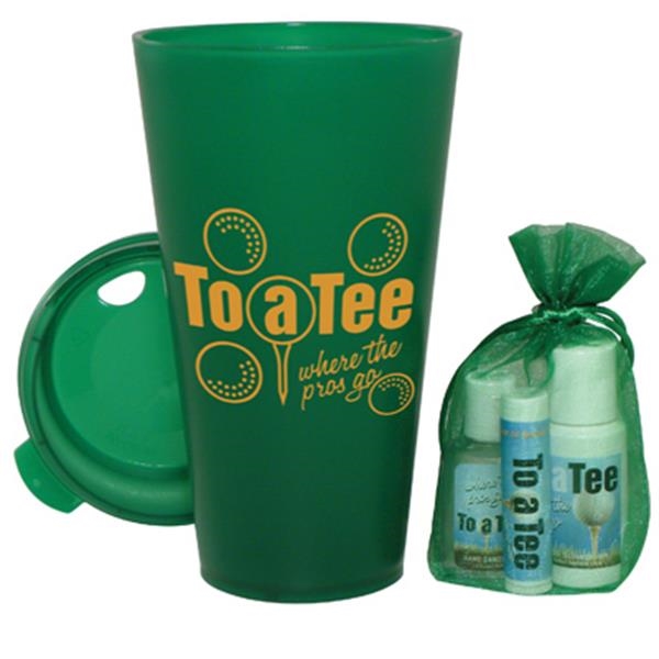 Golf kit,  SPF 30 sunscreen lotion, SP15 custom lip balm,... from ASI 62050 ZZ OLD/Drop - HumphreyLine Inc / Humphrey Line