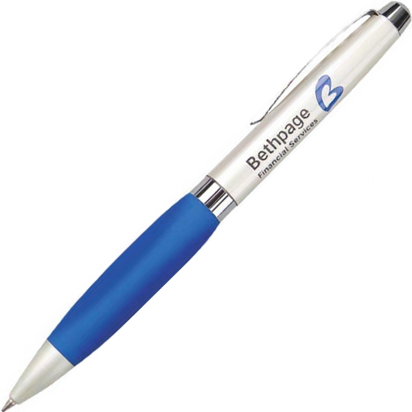 Twist-action ballpoint pen with a colored, comfortable triangular grip and a... from ASI 68190 Lungsal / Lungsal