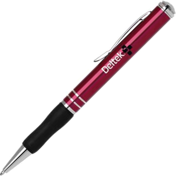 Aluminum twist-action ballpoint pen with a lacquer and metallic-colored barrel, black... from ASI 68190 Lungsal / Lungsal