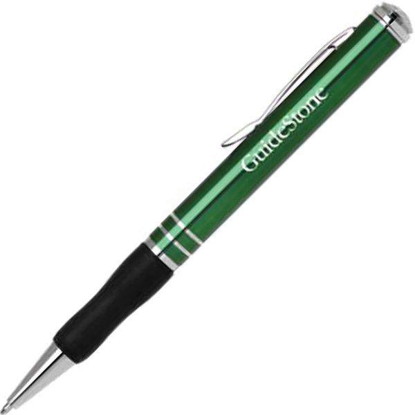 Aluminum twist-action ballpoint pen with a lacquer and metallic-colored barrel, black... from ASI 68190 Lungsal / Lungsal