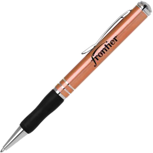 Aluminum twist-action ballpoint pen with a lacquer and metallic-colored barrel, black... from ASI 68190 Lungsal / Lungsal