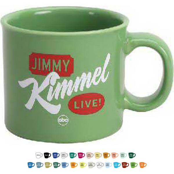 Retro Blue -  12 oz. colored matte/gloss ceramic mug.... from ASI 40261 Berney-Karp Inc / Creative Source