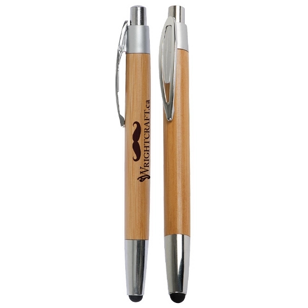 Bamboo click action pen and stylus.... from ASI 42920 Busrel Inc
