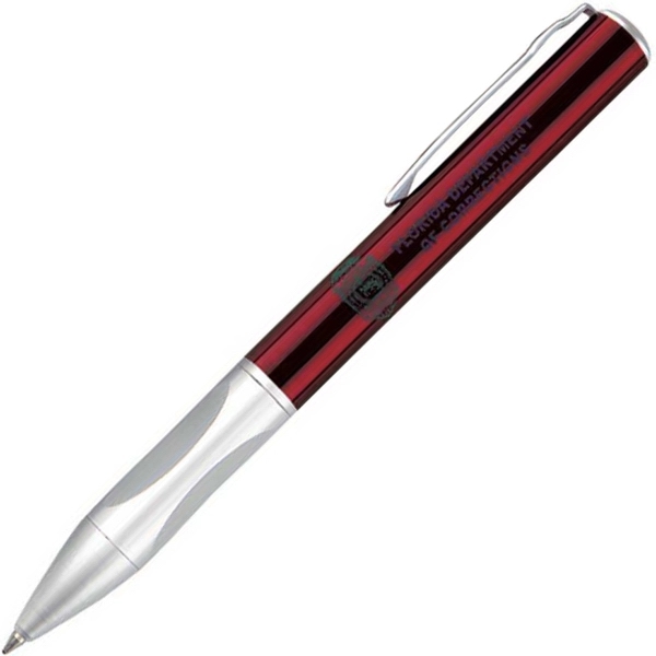 Click-action ballpoint pen with a pearl white barrel with lacquer coated... from ASI 68190 Lungsal / Lungsal