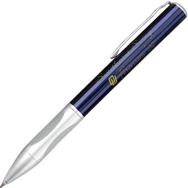 Click-action ballpoint pen with a pearl white barrel with lacquer coated... from ASI 68190 Lungsal / Lungsal