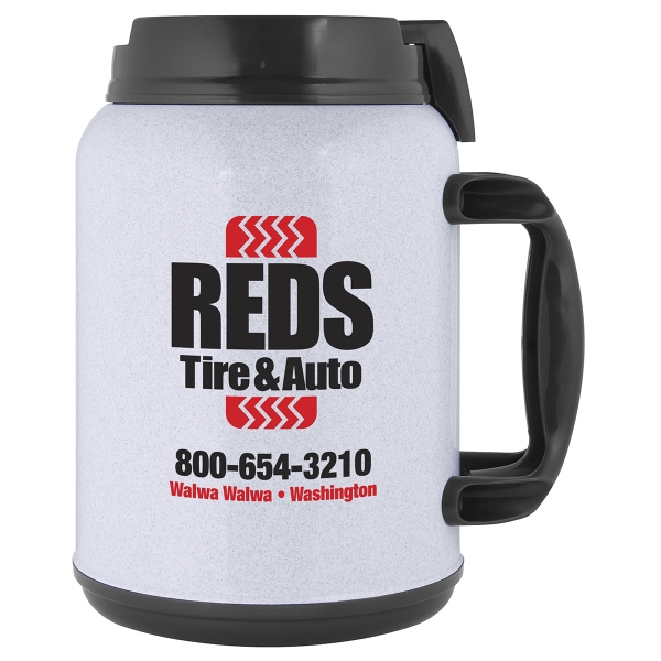 64 oz capacity foam insulated mug. Made in the USA.... from ASI 80150 ZZ DROPPED -Quick Point Inc / Quickpoint (TM)