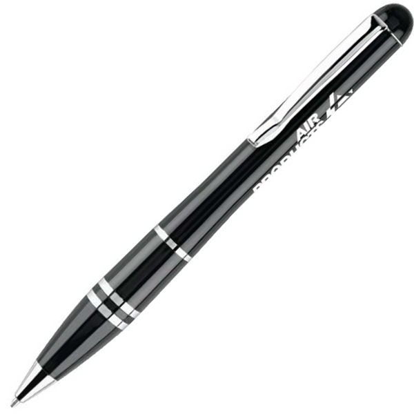 Metal twist-action ballpoint pen with a lacquer-finished barrel and chrome accents.... from ASI 68190 Lungsal / Lungsal