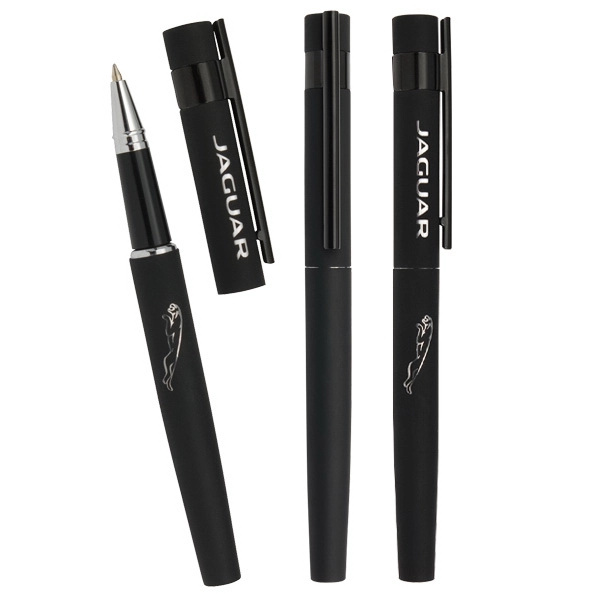 Metal roller pen with rubber finish.... from ASI 42920 Busrel Inc