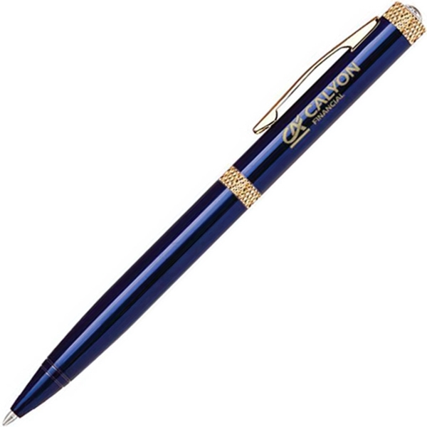 Solid brass twist-action ballpoint pen with a rich color coating and... from ASI 68190 Lungsal / Lungsal