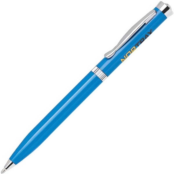 Aluminum twist-action ballpoint pen with a slim body, lustrous enamel coating,... from ASI 68190 Lungsal / Lungsal