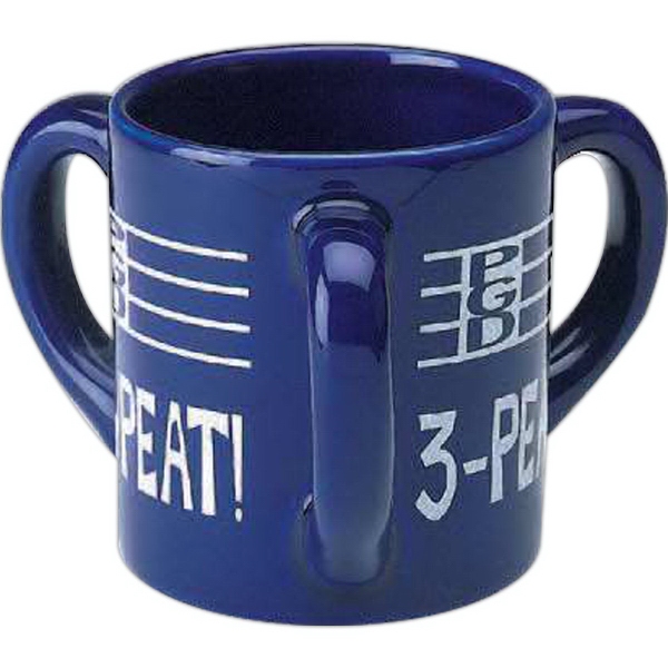 10 oz. triple handle matte/gloss ceramic mug.... from ASI 40261 Berney-Karp Inc / Creative Source