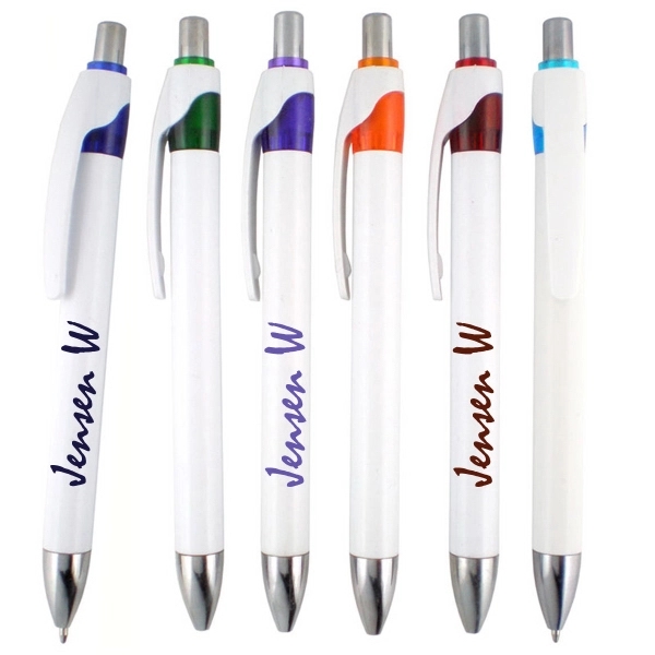 White Barrel Color trim. Plunger action.... from ASI 52387 Empire USA / Pens Line USA