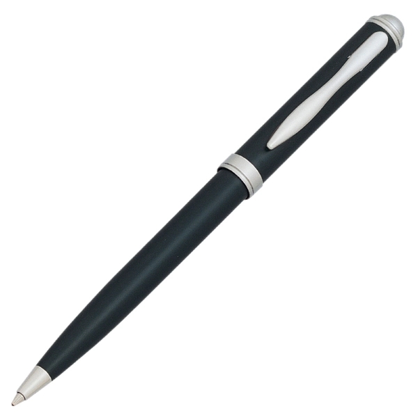 Click action pen with matte coated bras barrel and matte silver... from ASI 79535 Primetime / Primetime