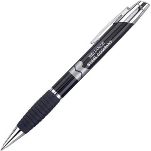 Metal twist-action ballpoint pen with a lacquer-coated barrel, comfortable rubber grip,... from ASI 68190 Lungsal / Lungsal