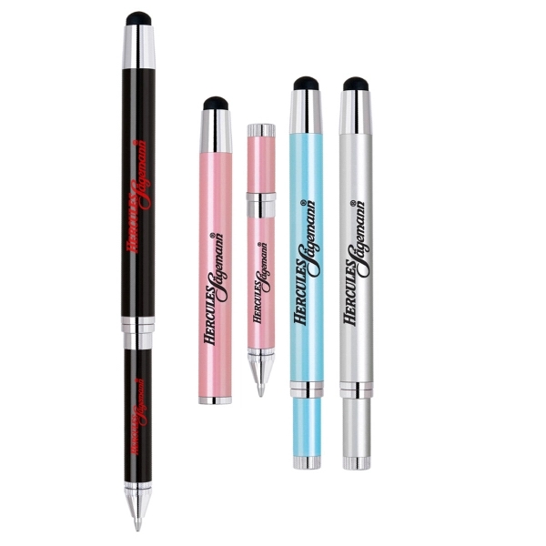 Sophisticated cap off stainless stylus with soft-touch stylus tip with a... from ASI 40544 Binaco