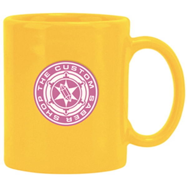 Yellow - Standard Service -  11 oz ceramic mug.... from ASI 71920 Moderne Glass Company Inc / Glass America 