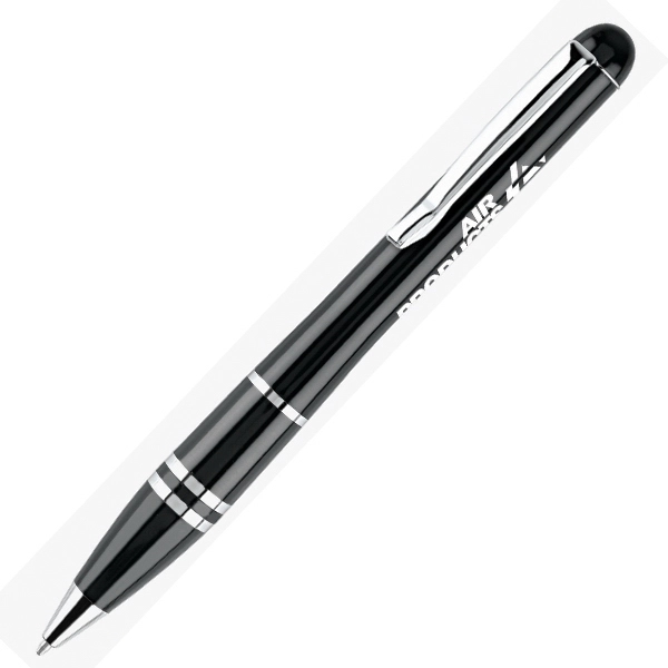 Twist action ballpoint pen, lacquer finish barrel and silver trims.... from ASI 79535 Primetime / Primetime