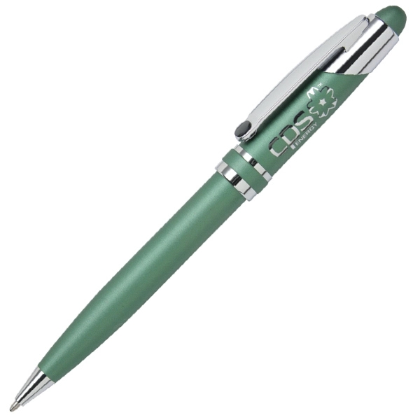 Twist action ballpoint pen with matte blue lacquer coated finish.... from ASI 79535 Primetime / Primetime