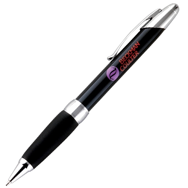 Twist action ballpoint pen with translucent blue barrel.... from ASI 79535 Primetime / Primetime