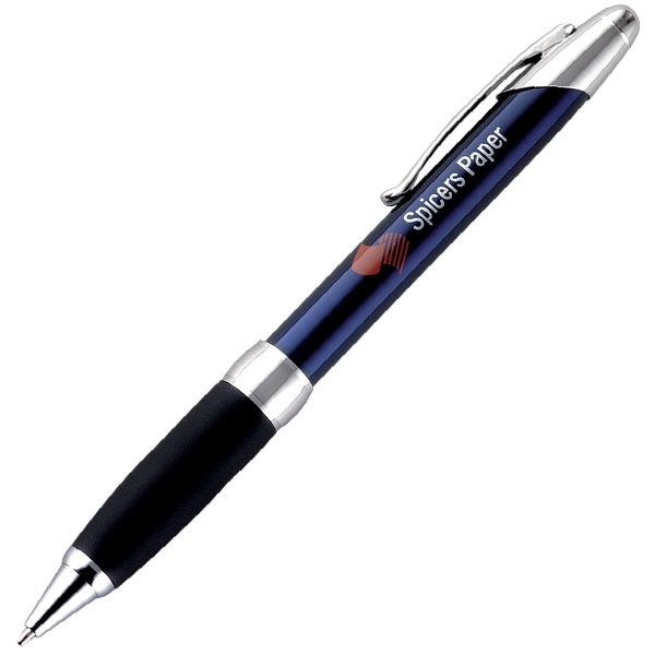 Twist action ballpoint pen with translucent blue barrel.... from ASI 79535 Primetime / Primetime