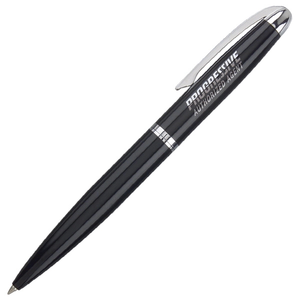 Twist action ballpoint pen with spring pocket clip.... from ASI 79535 Primetime / Primetime