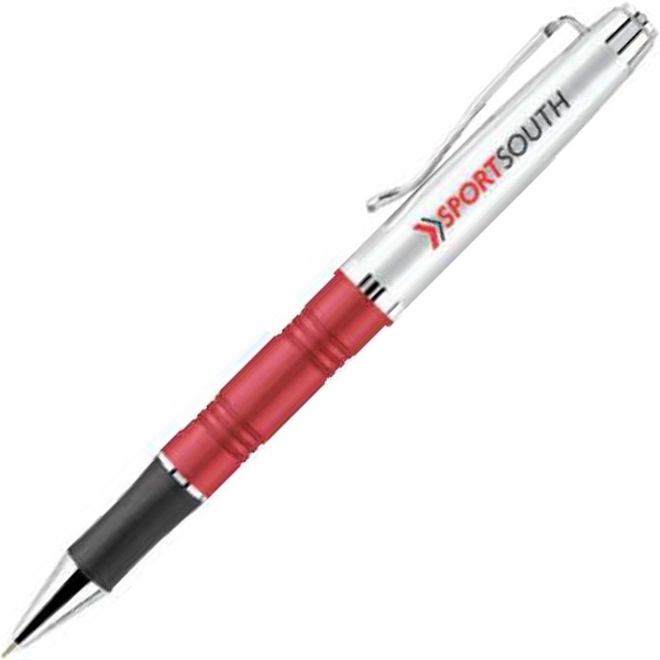 Twist-action pen with a brass cap in a satin chrome color,... from ASI 68190 Lungsal / Lungsal