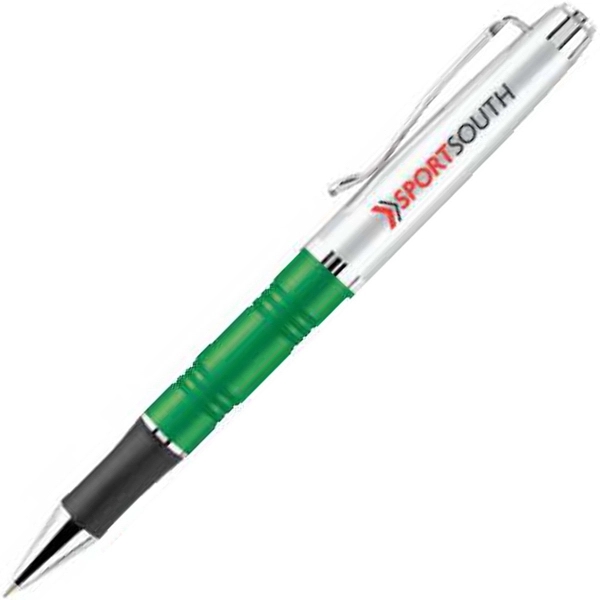Twist-action pen with a brass cap in a satin chrome color,... from ASI 68190 Lungsal / Lungsal