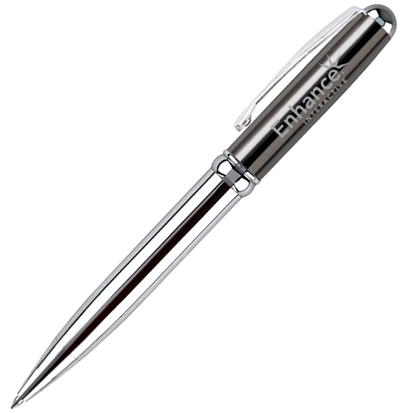 Twist action ballpoint pen with polished chrome accents.... from ASI 79535 Primetime / Primetime