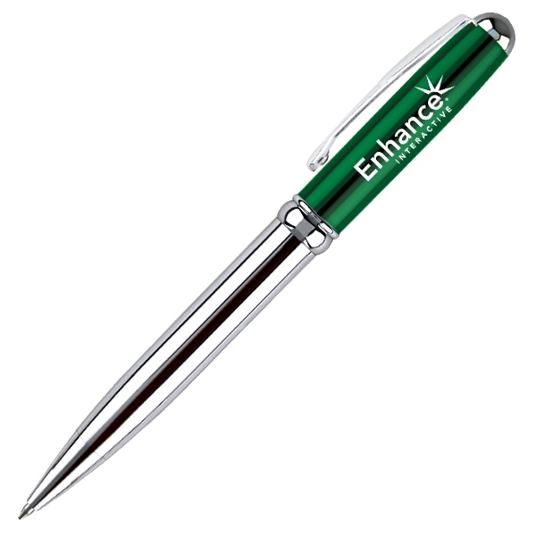 Twist action ballpoint pen with polished chrome accents.... from ASI 79535 Primetime / Primetime