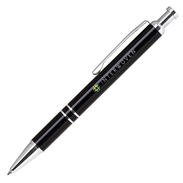 Click action aluminum ballpoint pen with metallic barrel and silver accents.... from ASI 79535 Primetime / Primetime