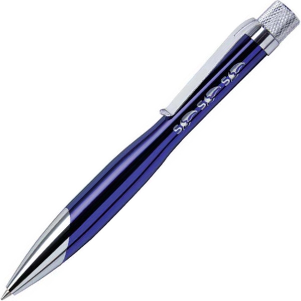 Solid brass twist-action ballpoint pen with a chrome-plated, lacquer-finished barrel and... from ASI 68190 Lungsal / Lungsal