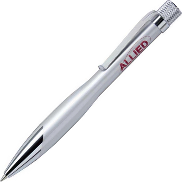 Solid brass twist-action ballpoint pen with a chrome-plated, lacquer-finished barrel and... from ASI 68190 Lungsal / Lungsal