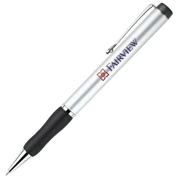 Aluminum ballpoint twist action pen with chrome trim.... from ASI 79535 Primetime / Primetime