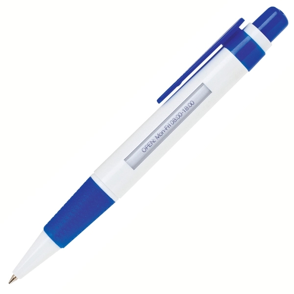Click action retractable window message pen with white body and red... from ASI 79535 Primetime / Primetime
