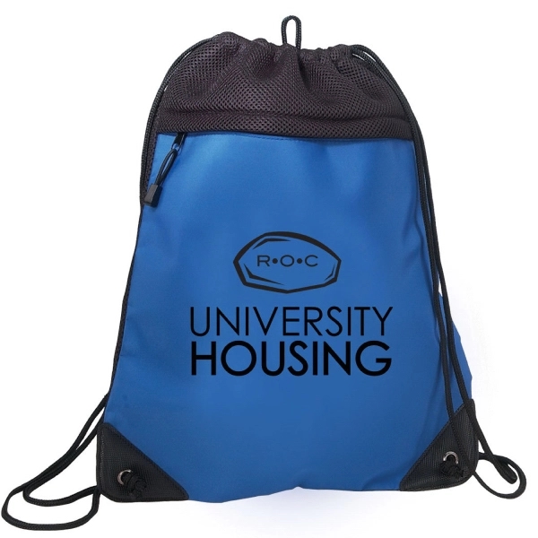 Drawstring backpack with two tone mesh.... from ASI 31517 Admart Products / Admart Line