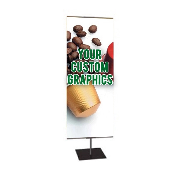24" x 72" classic banner stand with square base; double sided.... from ASI 30442 Above & Beyond Advertising Products / PromoAdLine