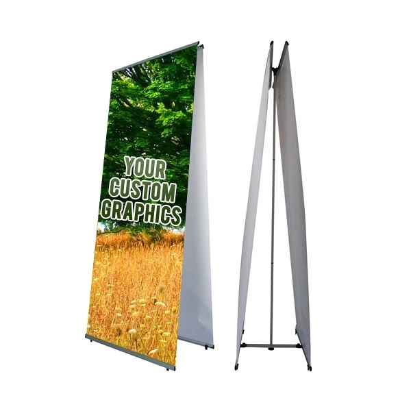 32" x 79" double sided promotional L banner stand.... from ASI 30442 Above & Beyond Advertising Products / PromoAdLine