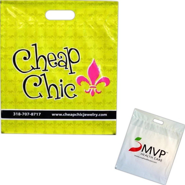 PE plastic bag with die cut handle in 14 sizes with... from ASI 81350 Regal Poly-Pak / The Regal Line