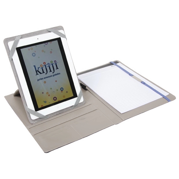 PU padfolio with rotating and removable electronic tablet holder. Elastic closure.... from ASI 42920 Busrel Inc