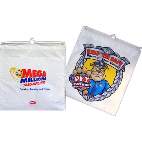 PE plastic bags with cotton drawstring closure in six sizes. Reusable... from ASI 81350 Regal Poly-Pak / The Regal Line